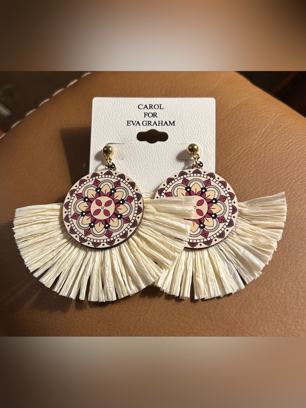 Carol for Eva Graham Raffia Statement Earrings